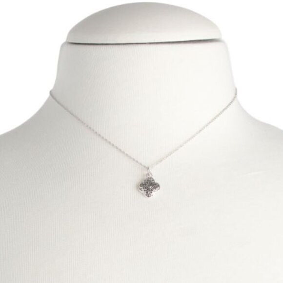 NWT ANNIKA WITT Made in Bali Sterling Silver Filigree Clover Necklace - Picture 3 of 3